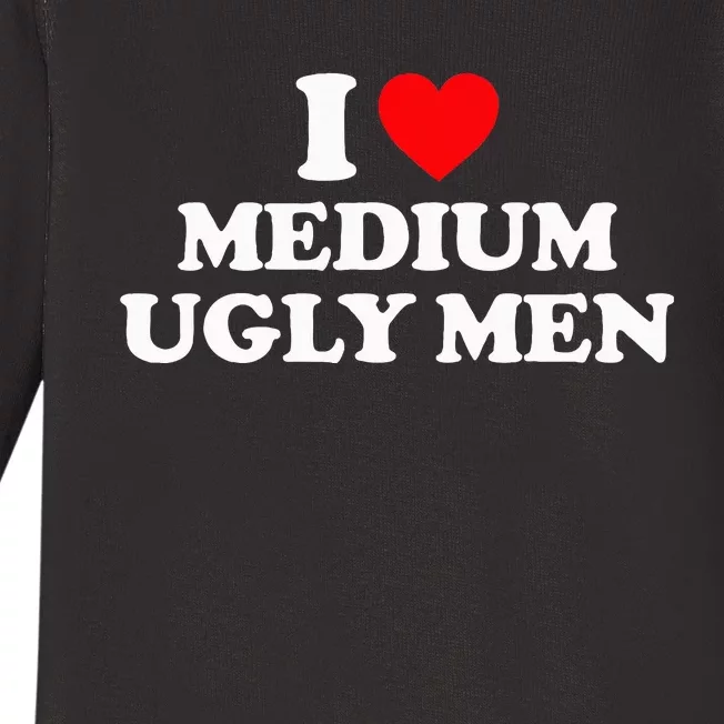 I Heart Medium Ugly Baby Long Sleeve Bodysuit