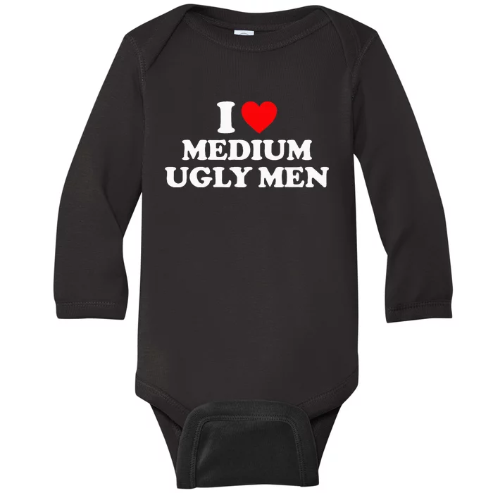 I Heart Medium Ugly Baby Long Sleeve Bodysuit