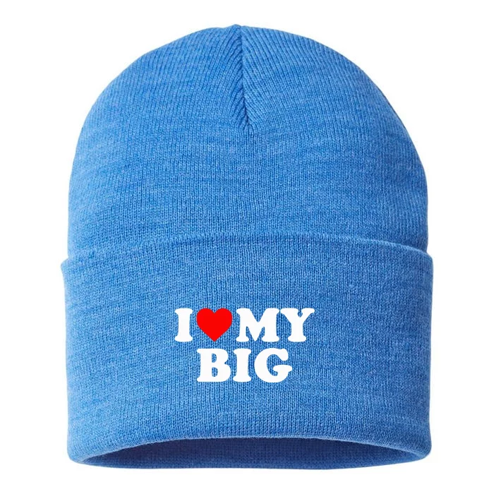 I Heart My Big Love Matching Little Big Sorority Sustainable Knit Beanie