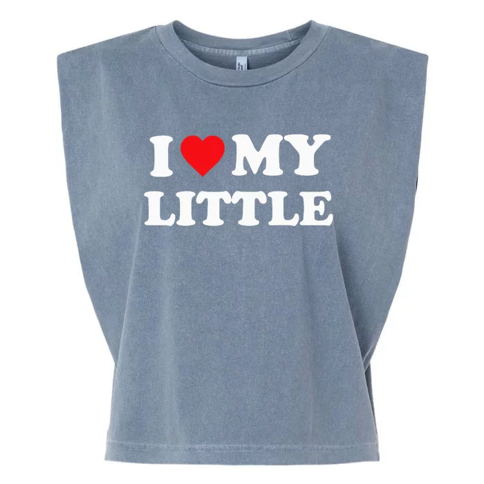 I Heart My Little Funny Matching Little Big Sorority Garment-Dyed Women's Muscle Tee