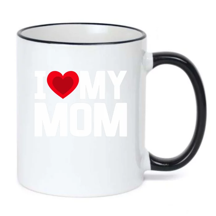 I Heart My Mom Love My Mom Happy Mother's Day Family Outfit Black Color Changing Mug