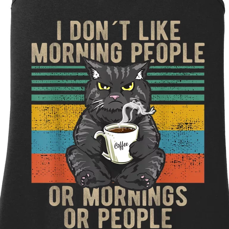 I Hate Morning People And Mornings And People Coffee Cat Ladies Essential Tank