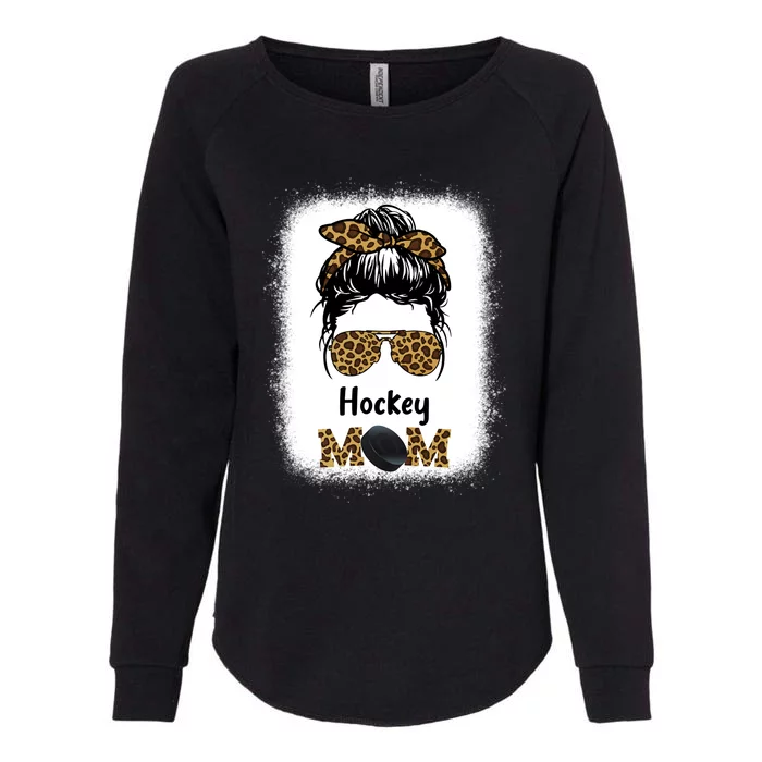 Ice Hockey Mom Mama Leopard Cheetah Print Hockey Cute Gift Womens California Wash Sweatshirt