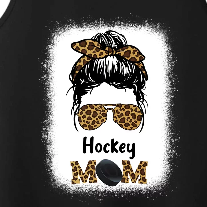 Ice Hockey Mom Mama Leopard Cheetah Print Hockey Cute Gift Performance Tank