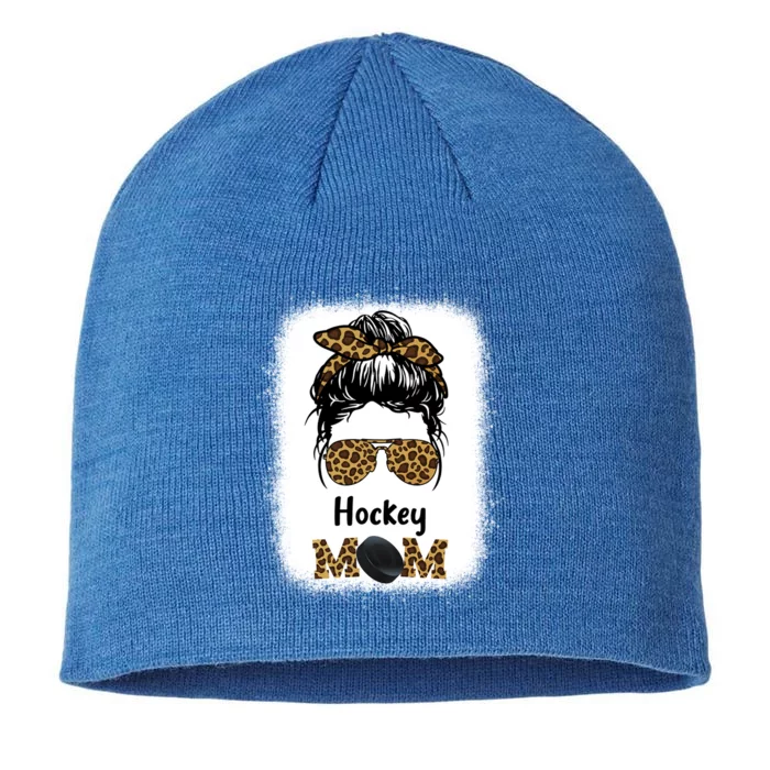 Ice Hockey Mom Mama Leopard Cheetah Print Hockey Cute Gift 8 1/2in Sustainable Knit Beanie