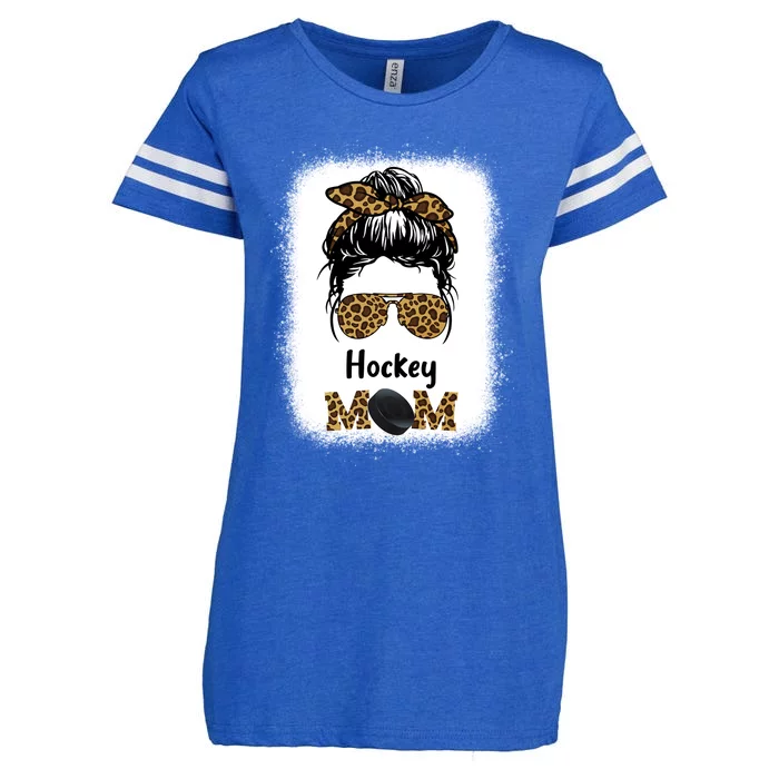 Ice Hockey Mom Mama Leopard Cheetah Print Hockey Cute Gift Enza Ladies Jersey Football T-Shirt