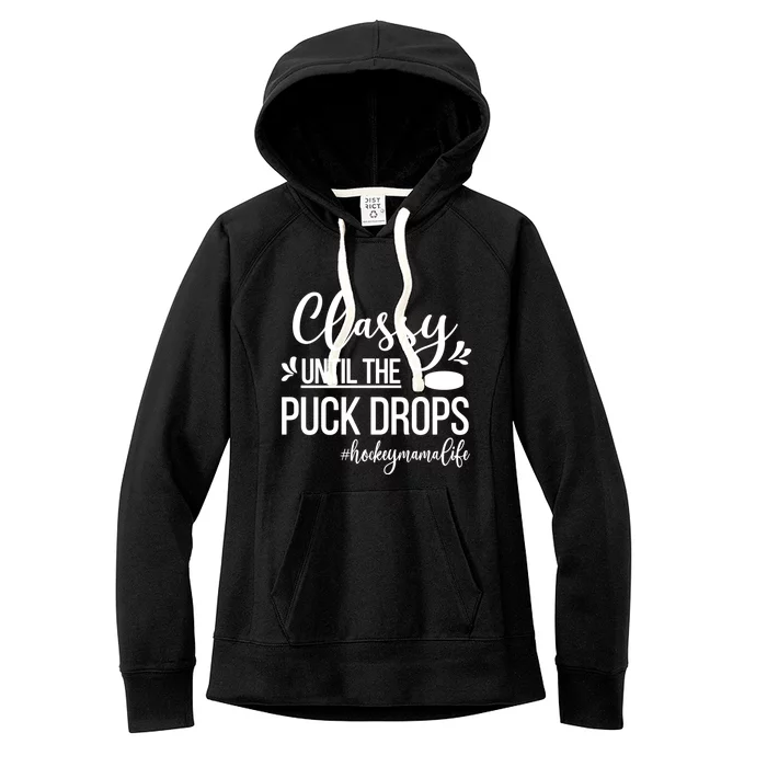 Ice Hockey Mama Life Ice Hockey Mom Of A Hockey Player Cute Gift Women's Fleece Hoodie