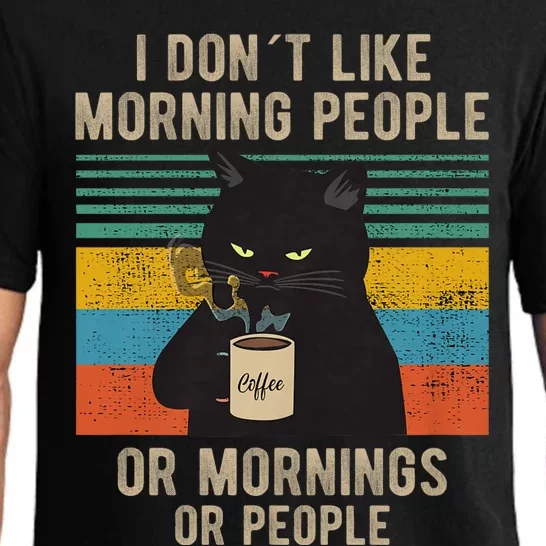 I Hate Morning People And Mornings And People Coffee Cat Pajama Set