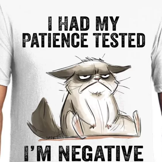 I Had My Patience Tested I'm Negative Cat Funny Sarcasm Pajama Set