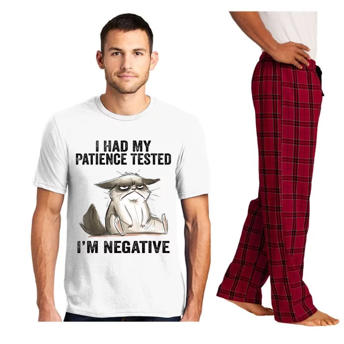 I Had My Patience Tested I'm Negative Cat Funny Sarcasm Pajama Set