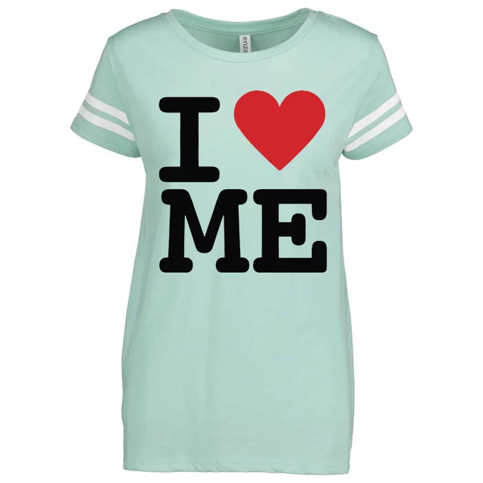 I Heart Me Self Love Gift Enza Ladies Jersey Football T-Shirt