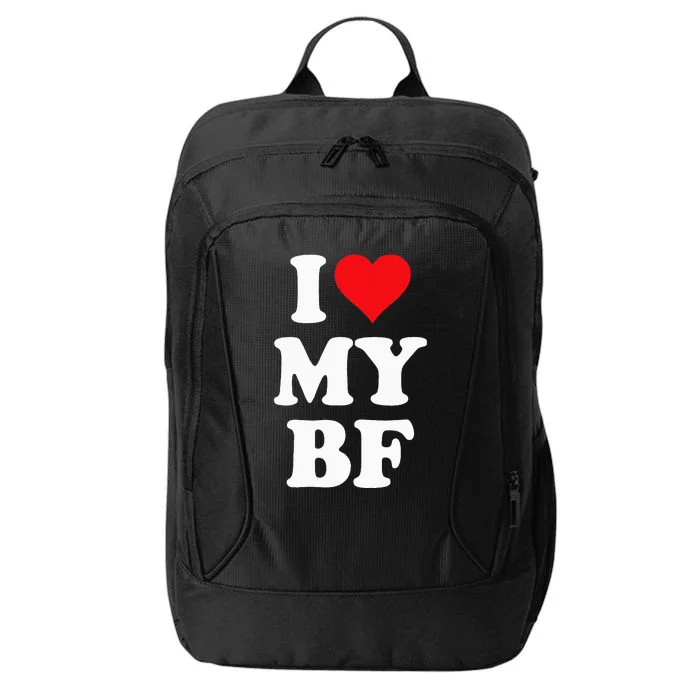 I Heart My Bf ValentineS Day For Boyfriend Best City Backpack