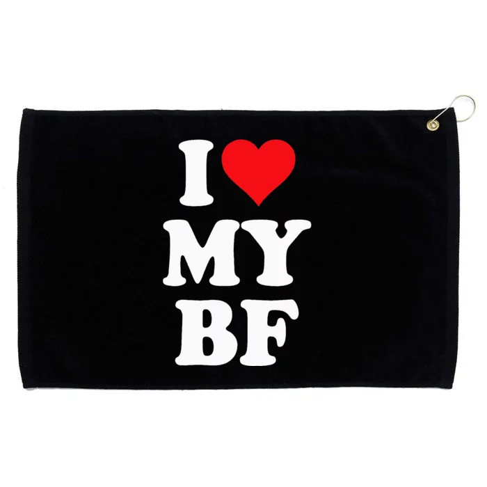 I Heart My Bf ValentineS Day For Boyfriend Best Grommeted Golf Towel