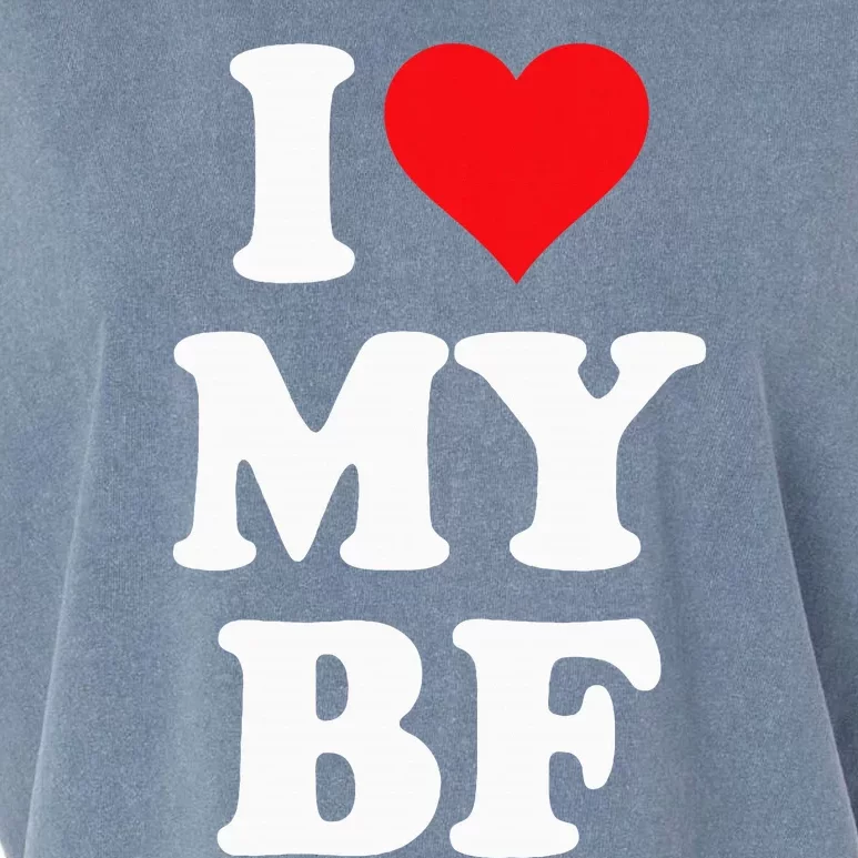 I Heart My Bf ValentineS Day For Boyfriend Best Garment-Dyed Women's Muscle Tee