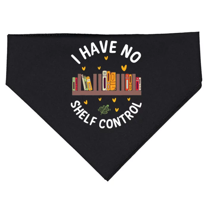 I Have No Shelf Control Funny Librarian Bookworm Book Lover USA-Made Doggie Bandana