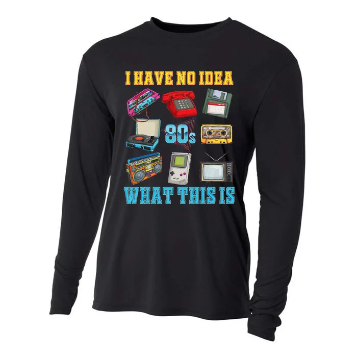 I Have No Idea What This Is 70s 80s 90s Theme Cooling Performance Long Sleeve Crew