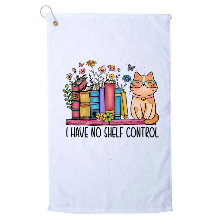 I Have No Shelf Control Literature Library Book Cat Lovers Platinum Collection Golf Towel