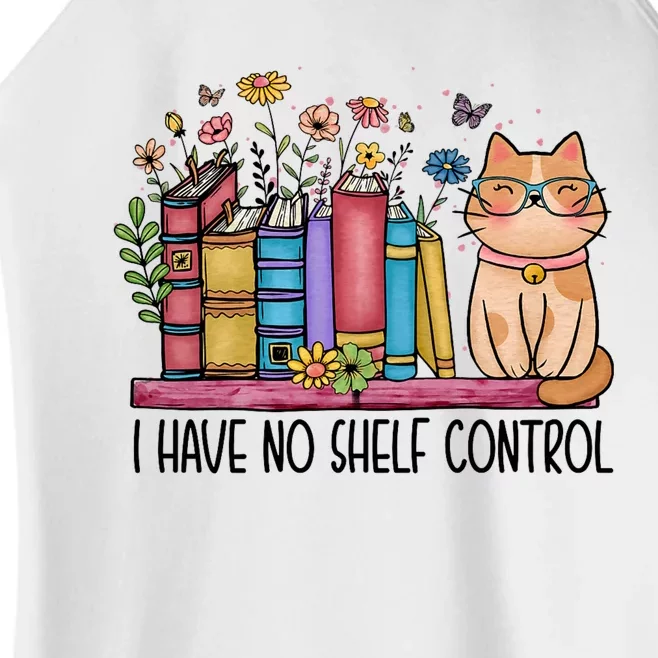 I Have No Shelf Control Literature Library Book Cat Lovers Women’s Perfect Tri Rocker Tank