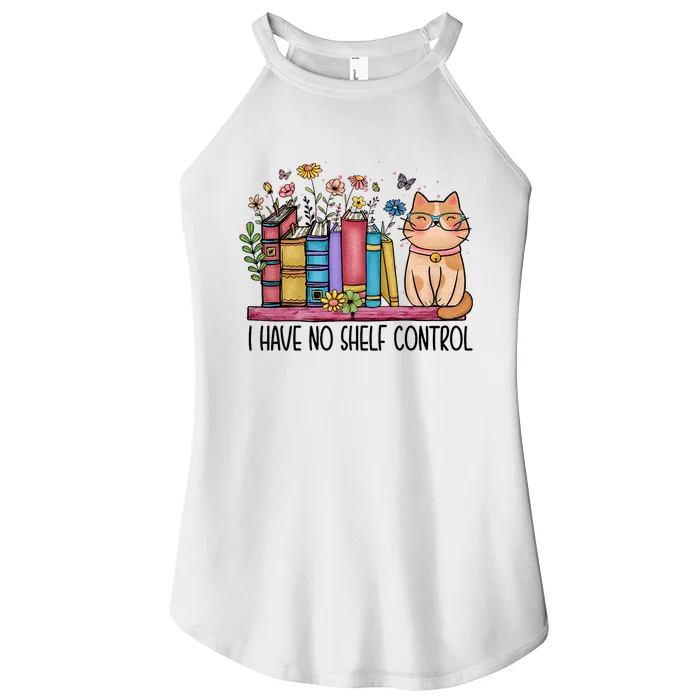 I Have No Shelf Control Literature Library Book Cat Lovers Women’s Perfect Tri Rocker Tank