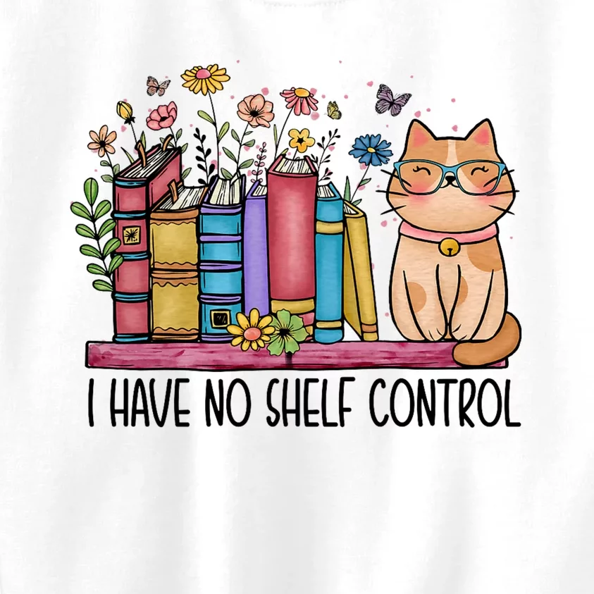 I Have No Shelf Control Literature Library Book Cat Lovers Kids Sweatshirt