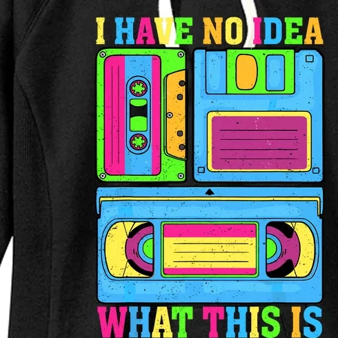 I Have No Idea What This Is 70s 80s 90s Outfit Women's Fleece Hoodie