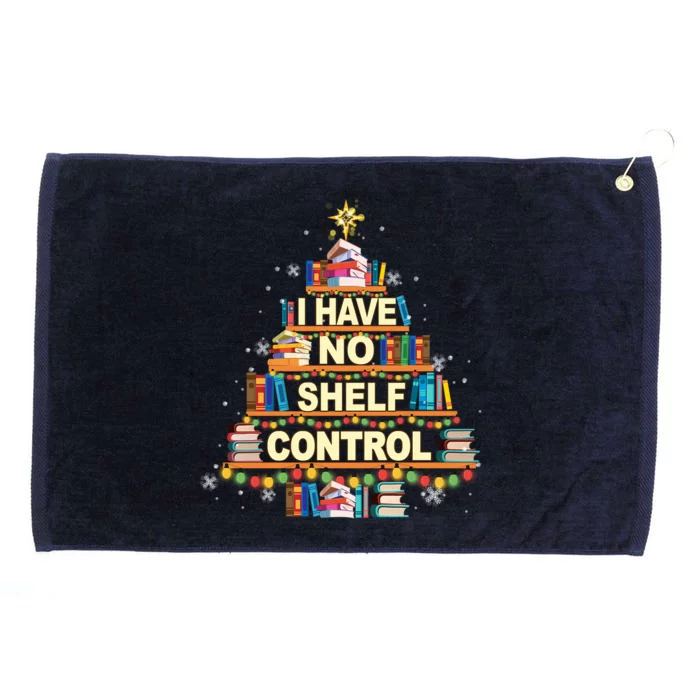 I Have No Shelf Control Christmas Tree Book Lover Librarian Gift Grommeted Golf Towel