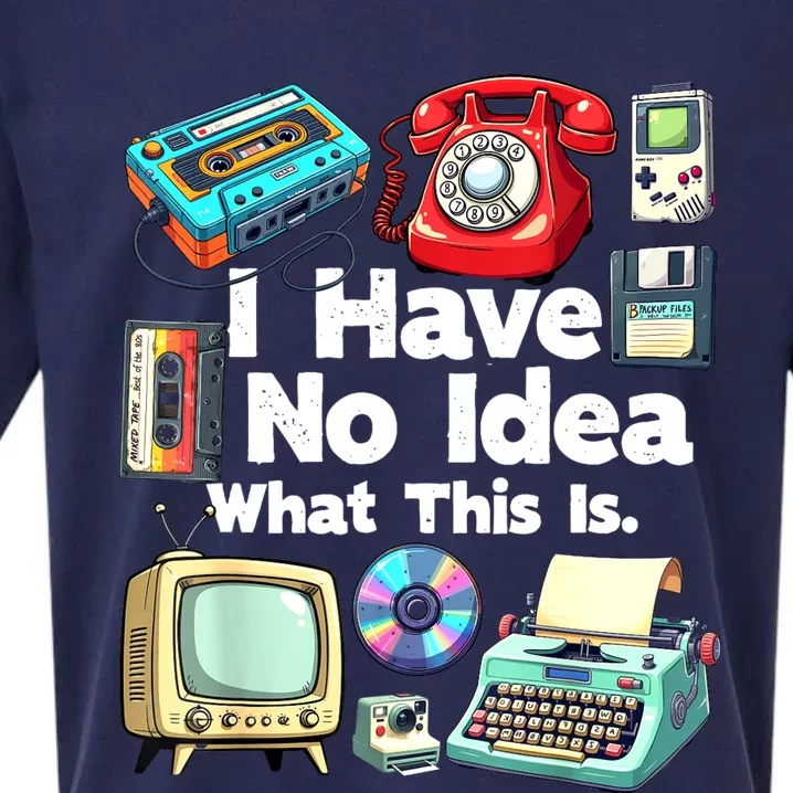 I Have No Idea What This Is 80s Bro 1980s Fashion 80 Party Sueded Cloud Jersey T-Shirt