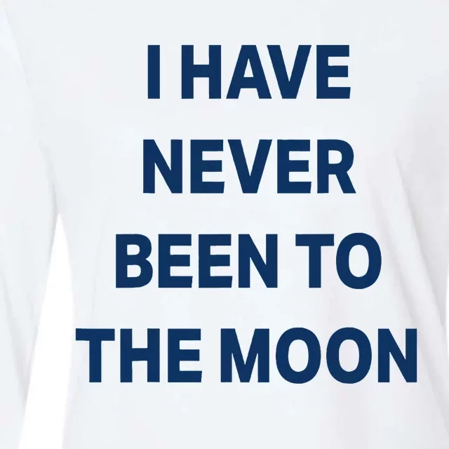 I Have Never Been To The Moon Funny Womens Cotton Relaxed Long Sleeve T-Shirt