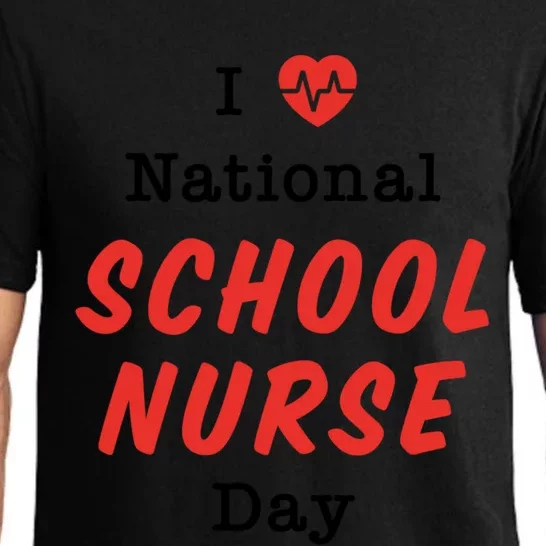 I Heart National School Nurse Day Gift Pajama Set