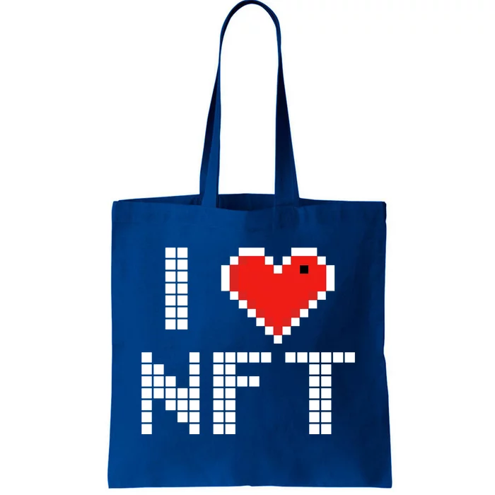 I Heart NFT Pixel Tote Bag