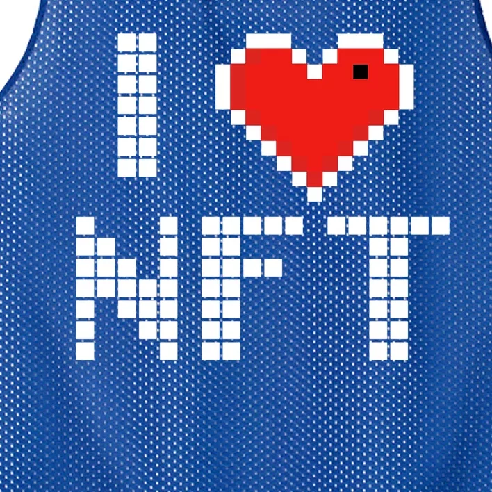 I Heart NFT Pixel Mesh Reversible Basketball Jersey Tank