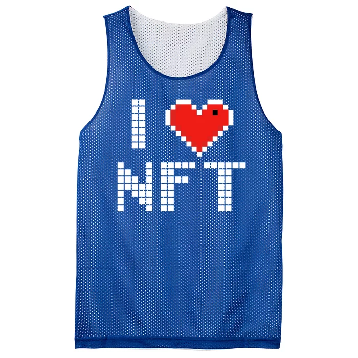 I Heart NFT Pixel Mesh Reversible Basketball Jersey Tank