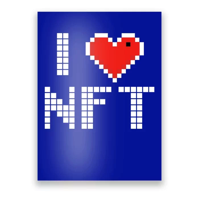 I Heart NFT Pixel Poster