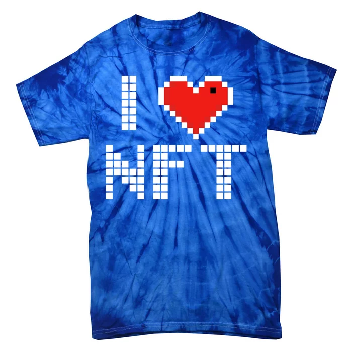 I Heart NFT Pixel Tie-Dye T-Shirt