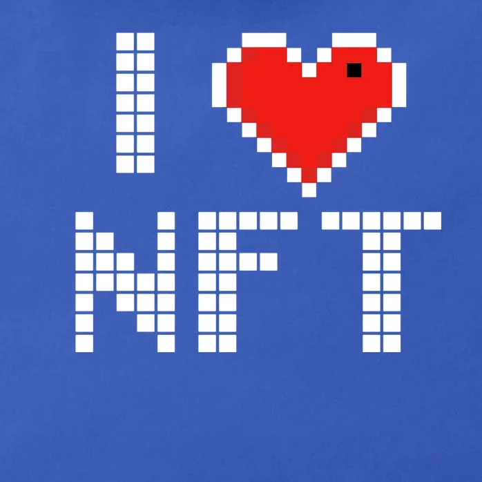 I Heart NFT Pixel Zip Tote Bag