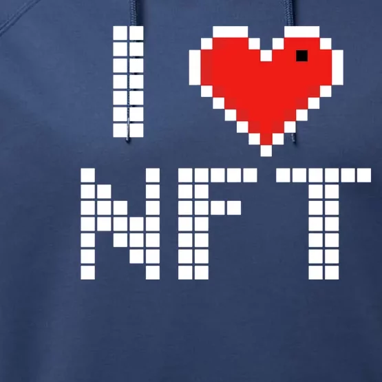 I Heart NFT Pixel Performance Fleece Hoodie