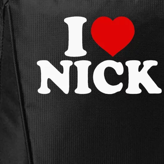 I Heart Nick First Name I Love Nick Personalized Stuff City Backpack