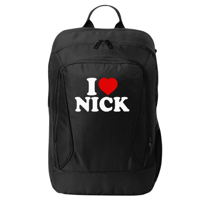 I Heart Nick First Name I Love Nick Personalized Stuff City Backpack