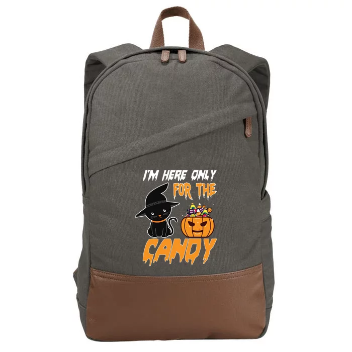 I'm Here Only For The Candy Cotton Canvas Backpack