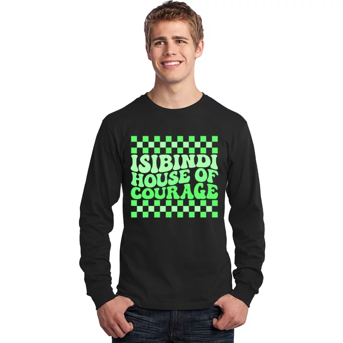 Isibindi House Of Courage Green Retro Groovy Social Isibindi Long Sleeve Shirt