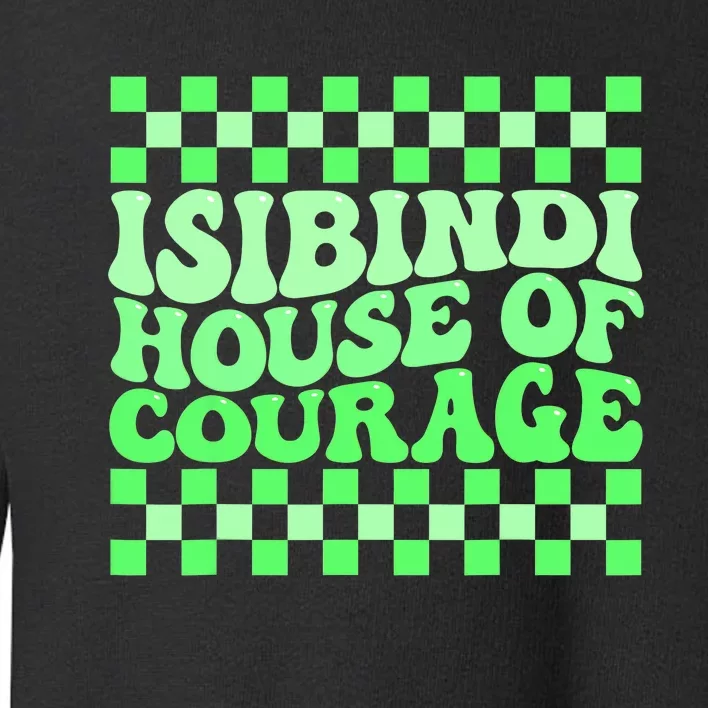 Isibindi House Of Courage Green Retro Groovy Social Isibindi Toddler Sweatshirt