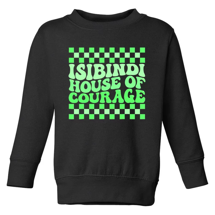 Isibindi House Of Courage Green Retro Groovy Social Isibindi Toddler Sweatshirt