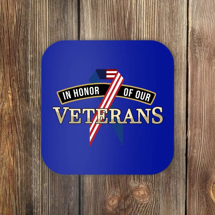 In Honor Of Our Veterans Day Thank You For Your Service Cool Gift Coaster