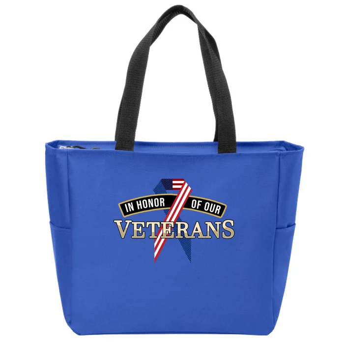 In Honor Of Our Veterans Day Thank You For Your Service Cool Gift Zip Tote Bag