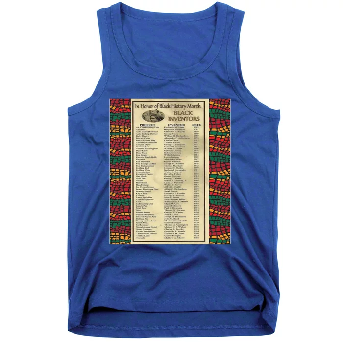 In Honor Of Black History Month Black Inventors Cool Gift Tank Top