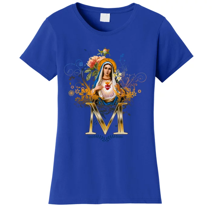 Immaculate Heart Of Mary Devotion Funny Gift Catholic Blessing Cute Gift Women's T-Shirt