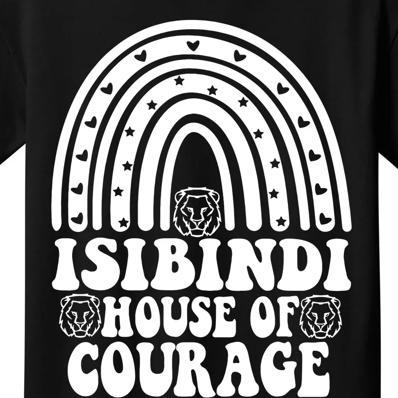 Isibindi House Of Courage Boho Heart Rainbow Isibindi School Kids T-Shirt