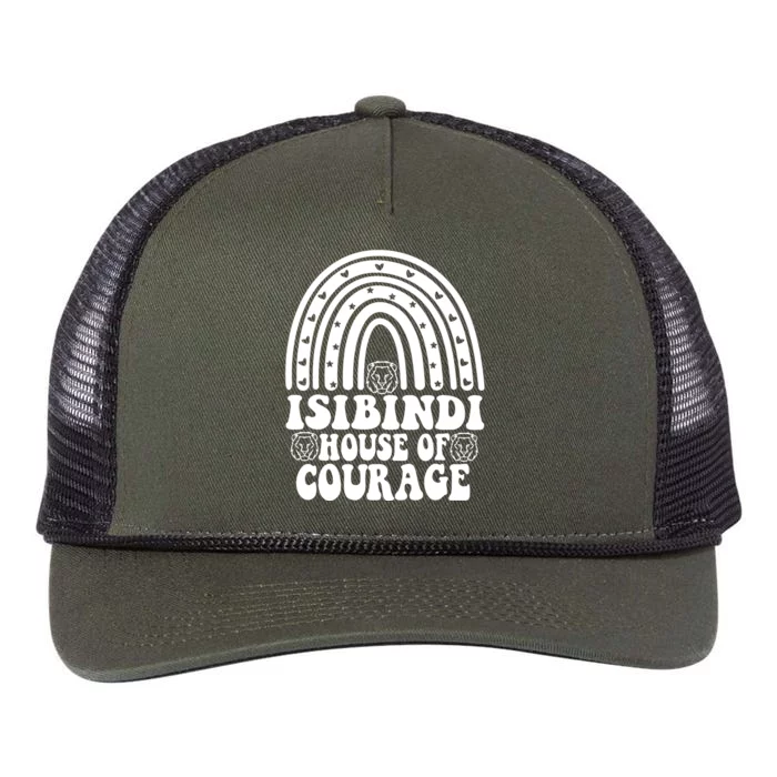 Isibindi House Of Courage Boho Heart Rainbow Isibindi School Retro Rope Trucker Hat Cap