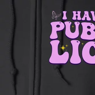 I Have Pubic Lice Funny Retro Offensive Inappropriate Full Zip Hoodie