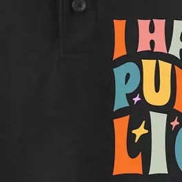 I Have Pubic Lice Funny Retro Inappropriate Dry Zone Grid Performance Polo